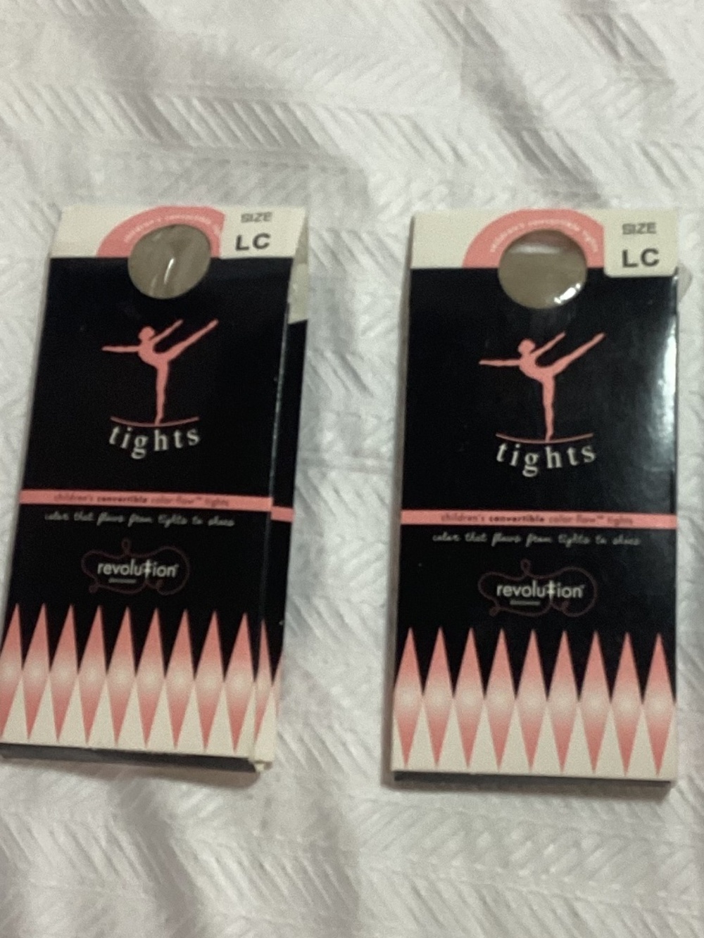 Revolution Children’s Convertible Tan DANCE tights LC Large NEW Qty 2